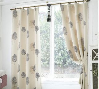HN002 Tree Thermal Insulated Blackout Curtains Drapes ColorBeige 