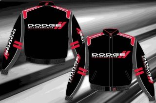   Size S 3XL Red Black DODGE Motorsports Logo Racing Nascar Jacket Coat