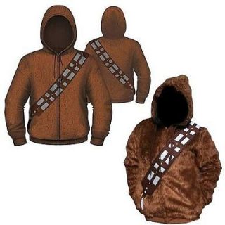   Chewbacca Chewie S M L XL XXL Zipup Hoodie Sweatshirt NEW Costume