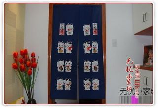 Lovely Maneki Neko Fabric Door Curtain D2909