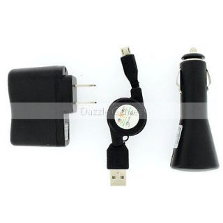   Home + Car Charger AC Adapter + Micro USB Cable For Sprint HTC EVO 4G