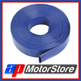  PVC Water Delivery Hose   Discharge Pipe Pump Lay Flat Irrigation Blue