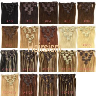 SSS15182022​Clip in Remy Real human hair extensions Straight any 