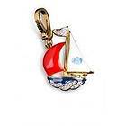 Juicy Couture Crystal Red White Blue Sailboat Gold Char