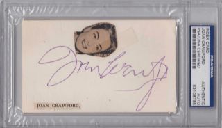  Crawford Signed Slabbed PSA DNA COA 83106785 Mildred Pierce, Johnny 
