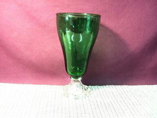Vintage Anchor Hocking Burple Forest Green Juice Glass 4 1/2