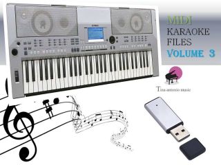 MIDI File Karaoke USB stick for PSR S500 Vol 3 NEW