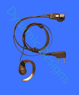   Loop Headset W/Microphone for Kenwood 2 Prong Radios TK208 TK220 TK240