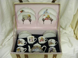 New Elegant Alice In Wonderland Porcelain Tea Set Reutter Porzellan 