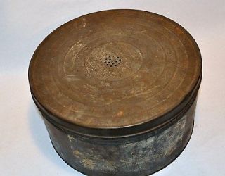 Antique PRIMITIVE Bread Box Cake Tin Saver Kitchen Utensil Old