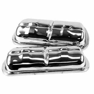 VW BUG GHIA THING GENUINE EMPI CHROME STOCK VALVE COVERS W/GASKET AND 