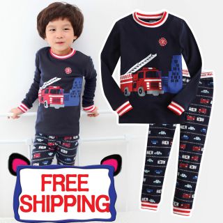 NWT Baby & Toddler Kids Boy Sleepwear Pajama Set  Fire Truck 