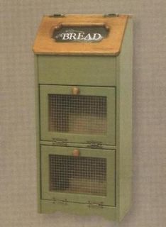 Amish Vegetable Bin Bread Box Potato Storage Solid Wood Cupboard 