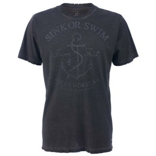 Iron Fist Mens Sink Or Swim Black Vintage Anchor TShirt