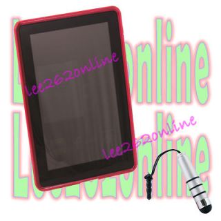   TPU Silicone Case For  Kindle Fire 3G Wifi+Metal Stylus Silver