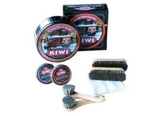 KIWI 100th Anniversary Collector Tin Shoe Care Kit w/polish & brushes