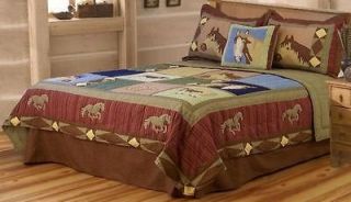   COWBOY CABIN LODGE BROWN BEDDING SET KING QUEEN FULL TWIN QUILT