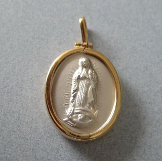   & Tumbago Double John Paul 2 and Our Lady of Guadalupe Body Pendant