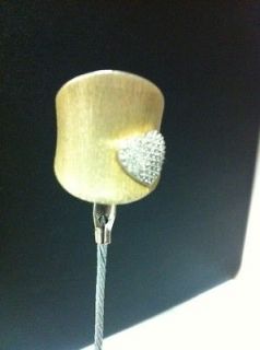 Shop NBC NYC II Gold Vermeil Silver Diamond Heart cuff Ring