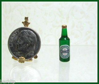 Dollhouse Miniature Plastic Bottle of Dutch Beer in 112 Scale