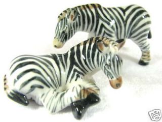 Figurine Miniature Animal Ceramic Statue 2 Zebra