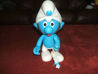 SMURF LARGE 10TALL GUTSY  AWESOME  PENNY BANK  SCHLUMPF