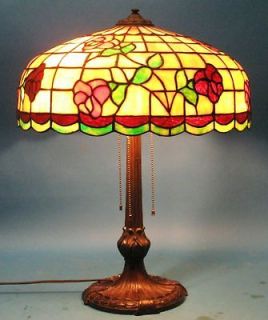 Large 18 Chicago Mosaic Art Nouveau Stained Glass Lamp