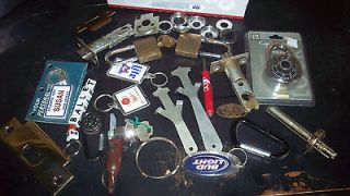 misc locksmith lot tools key chains locks etc new and used