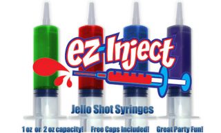 100 EZ Inject Jello Shot Syringes Injectors LARGE 2.5oz