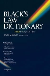 Blacks Law Pocket Dictionary by Bryan A. Garner and Henry Campbell 