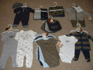 NEW BABY BOYS CARTERS GUITAR LAYETTE BLANKET BIB OUTFIT {U Pick 1} NWT