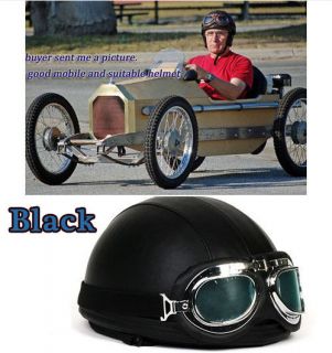 vintage leather motorcycle helmet