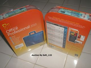 Microsoft MS Office 2010 Professional For 2 PCs Full Retail Version 