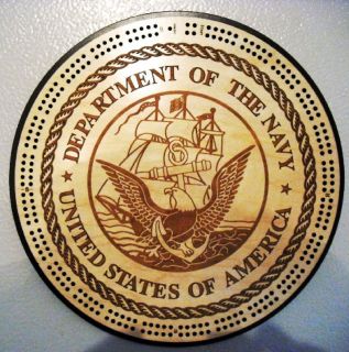 Navy Military Seal Cribbage Board