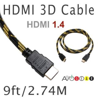   Premium High Speed HDMI 1.4 3D CABLE PS3 HDTV Blu ray Sony Samsung LG