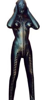 Custom Made Fit Napa Soft Leather Catsuit With Laces New