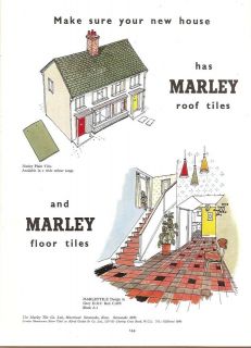 Marley Sevenoaks Kent Roof And Floor Tiles 1956 Retro Vintage Advert