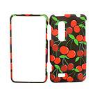 For LG Thrill 4G Optimus 3D Phone Case Red Cherries Snap On Faceplate 