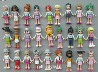LOT Of 8 LEGO Friends Mia Emma ACTION FIGURE 2 LOOSE Style by random 