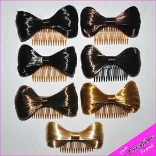 lady gaga hair bow light brown in Clothing, 