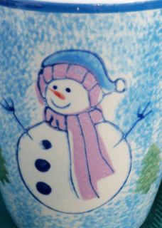 Alco Industries Blue Snowman Ceramic Hot Plate Tile Made In China 