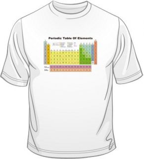 Periodic Table Elements Science Geek Mens T Shirt Free Post U.K
