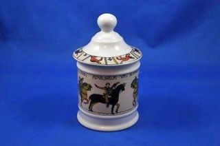 Rare Limoges Porcelain Bayeux Norman Norse Viking Sugar Jar