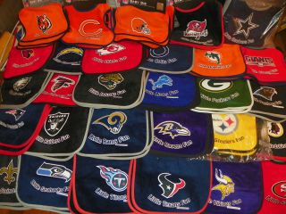 NEW NFL Full Color Team Logo Baby / Infant Bibs   ALL 32 NFL TEAMS 