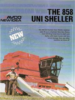 Farm Equipment Brochure   Avco New Idea   858   Uni Corn Sheller 