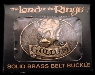   1979 TOLKIEN ***LORD OF THE RINGS   GOLLUM*** SOLID BRASS BUCKLE