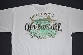 Men fishing shirt size large L marlin offshore NWOT white longsleeve 