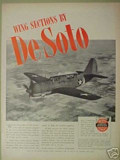 1944 WWII Plymouth/DeSoto Combat Aircraft/Airplane Memorabilia Trade 