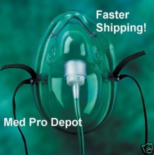 New Adult Oxygen Mask Medium Concentration With 7 foot Tubing Included 