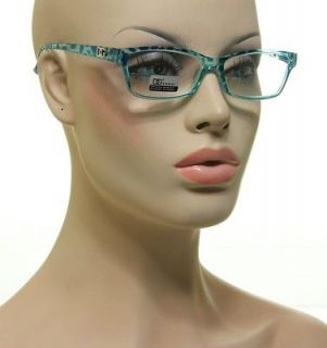   Reading Glasses Turquoise Blue & Clear Tortoise Eyeglasses + 1.50